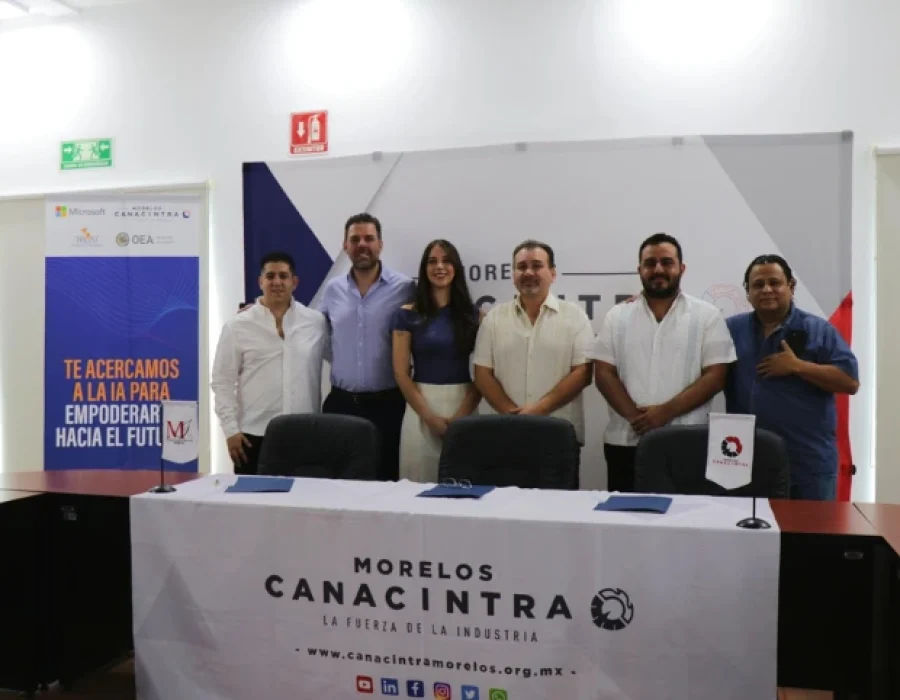 The Trust for the Americas y CANACINTRA Morelos firman alianza para capacitar a empresarios y líderes de industria en Morelos en temas de IA